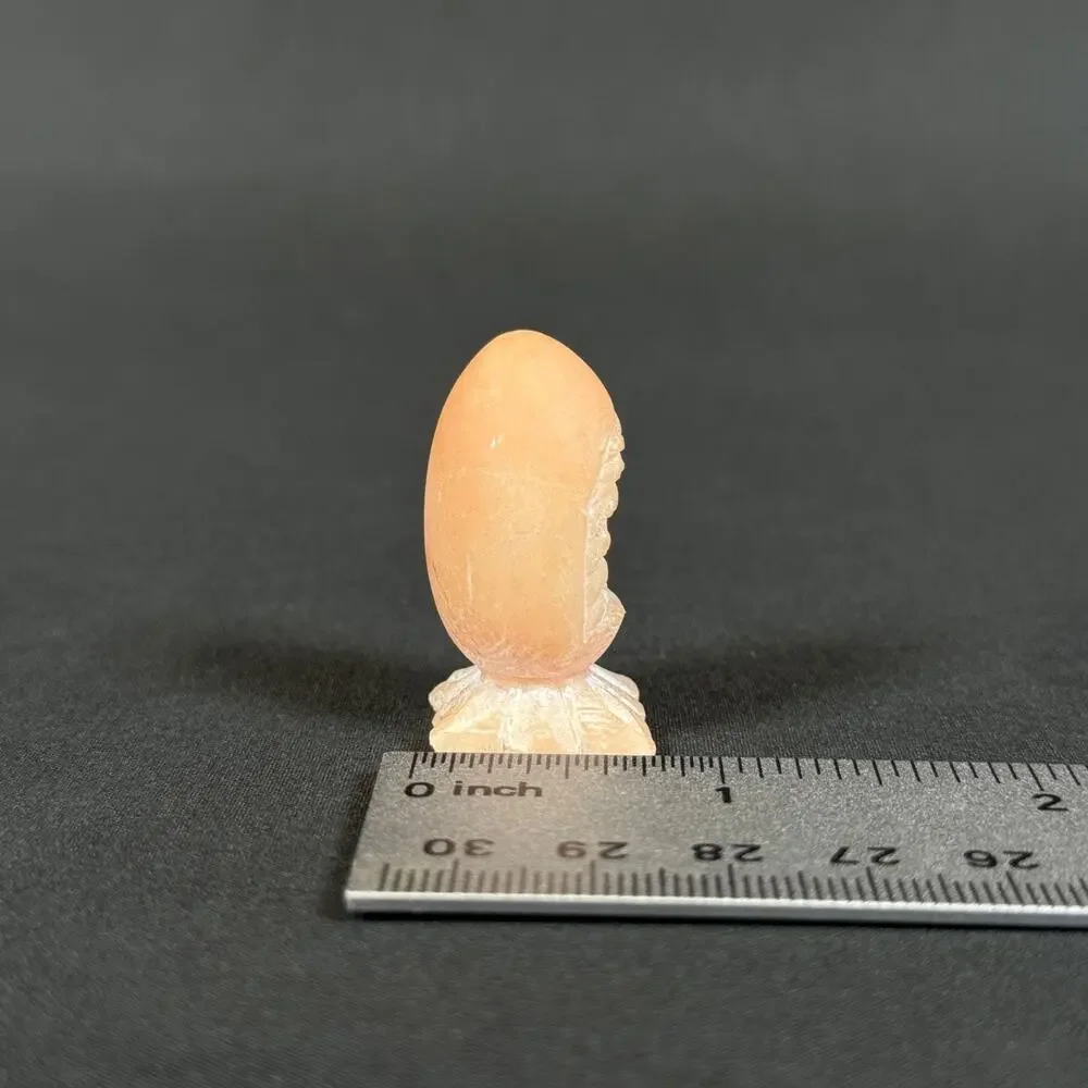 Miniature Carved Stone Egg with Nativity Inside 1.5